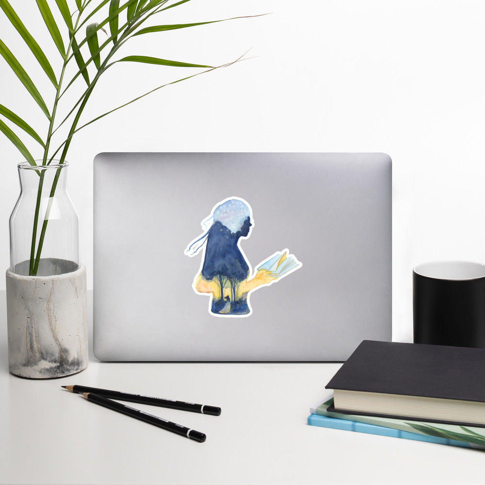 "Wandering into a Story" Sticker