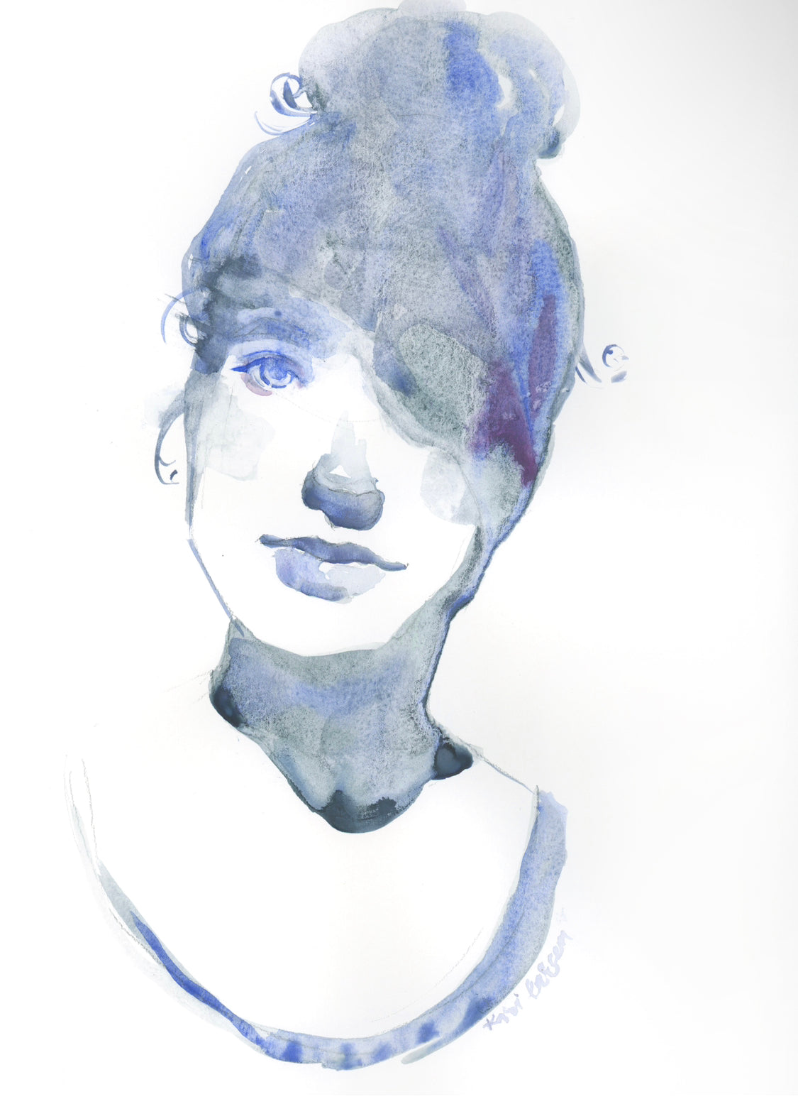 Original Artwork - Girl in Blue