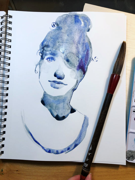 Original Artwork - Girl in Blue