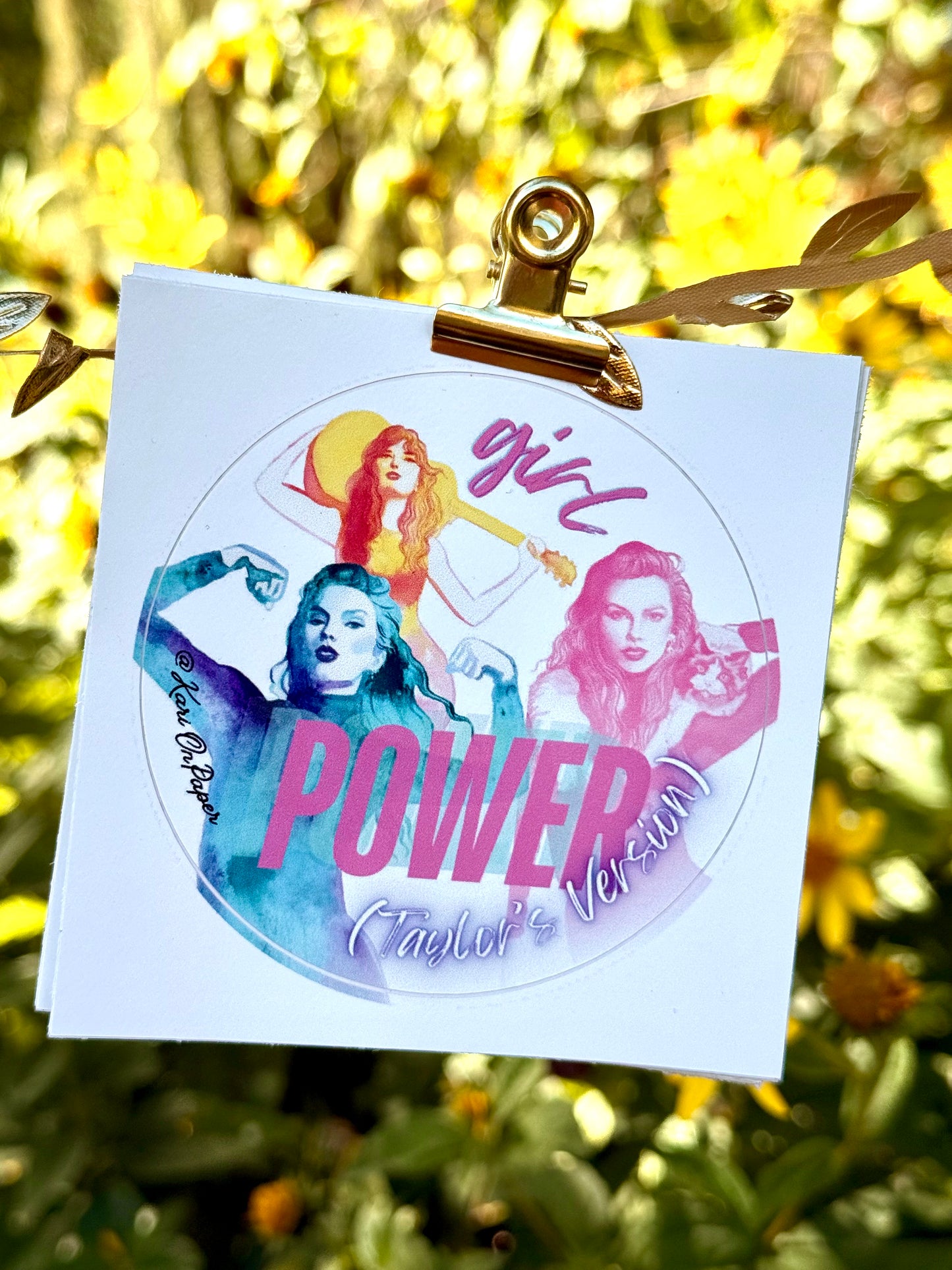 Taylor Swift 3” Vinyl Circle Stickers