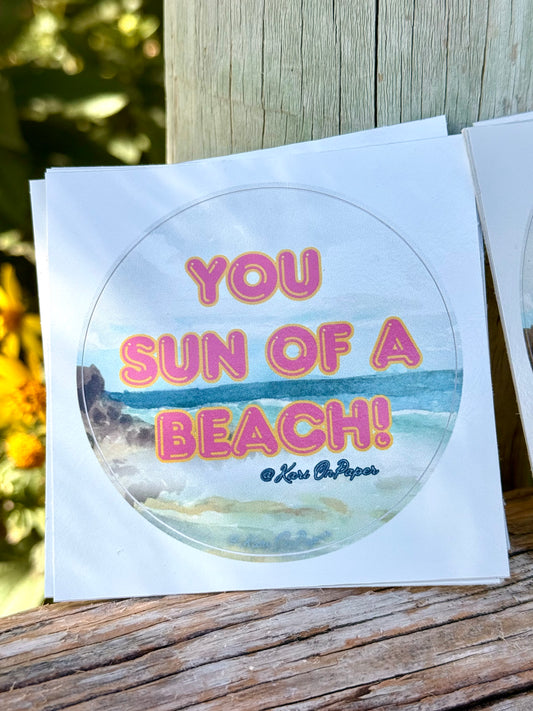Punny 3” Vinyl Circle Stickers