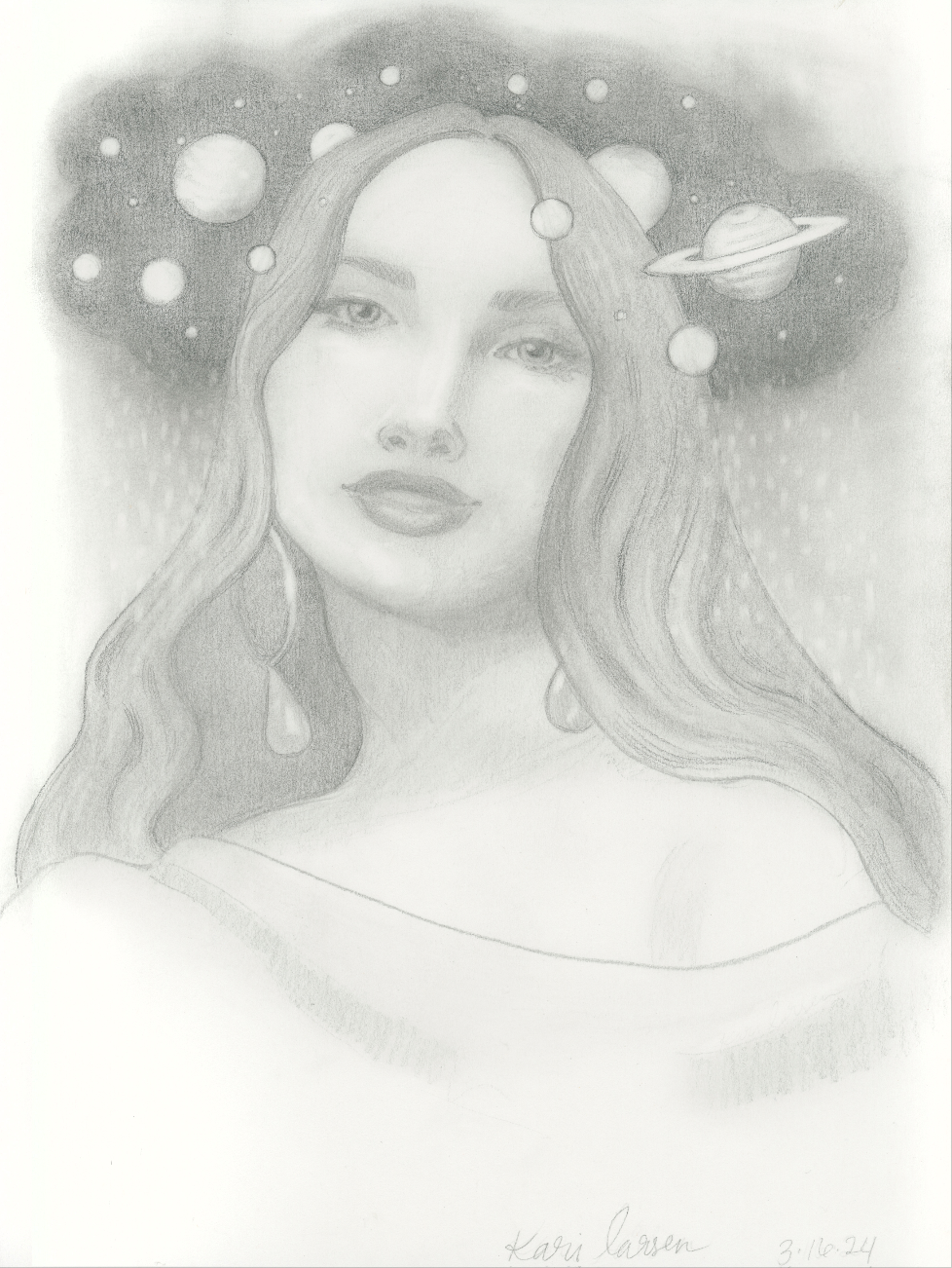 "Spacey Kacey" Original Drawing